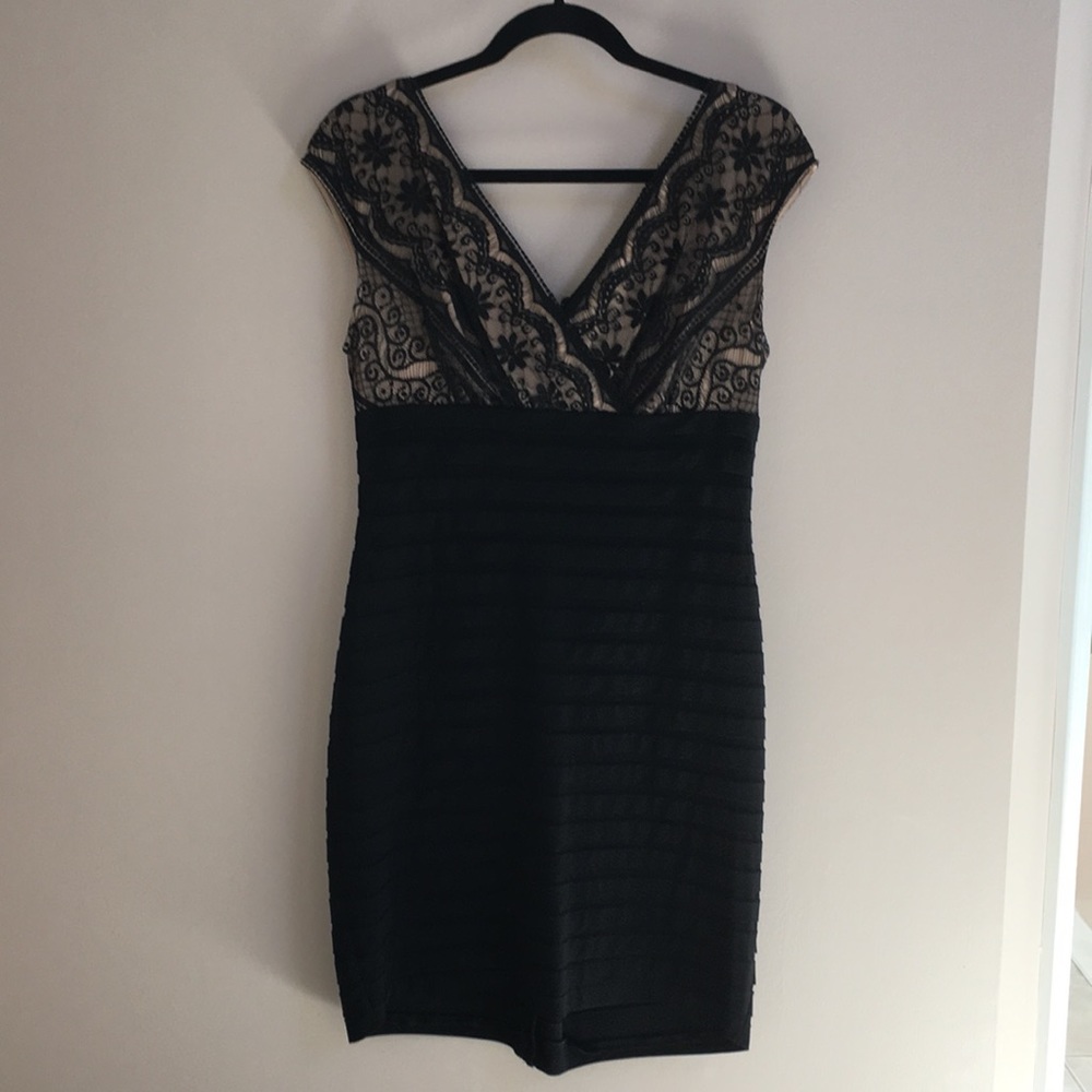 Adrianna Papell petite black cocktail dress